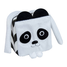 Подвесная игрушка, Uviton, Кубик с погремушкой Panda Чёрный ; Белый