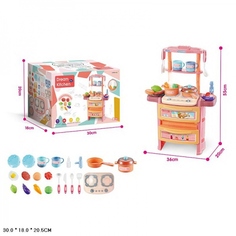 Кухня игровой набор, свет+звук, с аксессуарами A667-H40072 No Brand