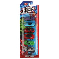 Машина Роад Рейсинг набор Суперкар, 7,5 см, 6 шт (в асс) металл Технопарк RR-SET-328-R