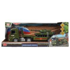 Модель пластик свет-звук тягач с танком, 38 см. Технопарк 1915752-R