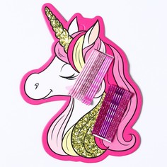 Невидимки для волос, розовые, 24 шт "Единорожка", Минни и Единорог Disney