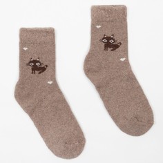 HobbyLine Носки детские шерстяные "Кошки", цвет микс, размер 16