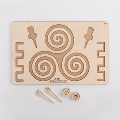 Головоломка Межполушарная доска большая «Спирали завитки» Чудасики