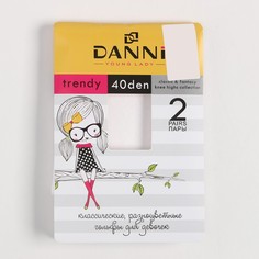 Гольфы детские TRENDY 40 den (2 пары), цвет белый, one size Danni