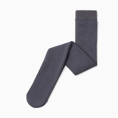 Колготки детские микрофибра с флисом внутри, цвет серый, рост 146-158 см (13-15 лет Hobby Line