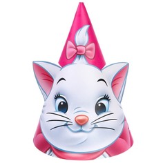 Колпак картонный с ушками «С Днем Рождения!», «Кошечка Мари» (6 шт.) Disney