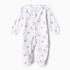 Комбинезон с закрытыми ручками, цвет серый, рост 62 см Amelli