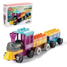 Конструктор ЖД «Поезд алфавит», 34 детали Feelo