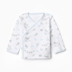 Кофточка детская, цвет белый/голубой, рост 50 см Linas Baby