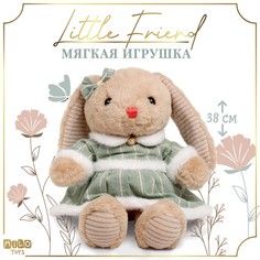 Мягкая игрушка "Little Friend", заяйка в зеленом платье Milo Toys