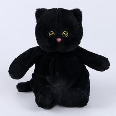 Мягкая игрушка "Котик", 25 см, цвет черный No Brand