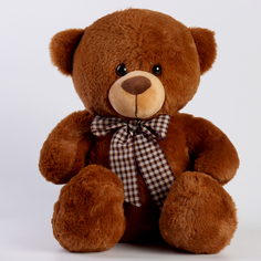 Мягкая игрушка "Медведь" с бантом, 30 см, цвет коричневый No Brand