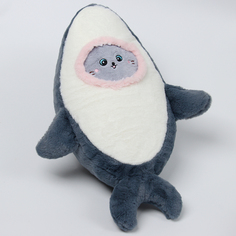 Мягкая игрушка «Кот» в костюме акулы, 48 см, цвет черный No Brand
