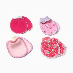 Царапки детские, цвет розовый, возраст 0-3 мес Чудо Кроха