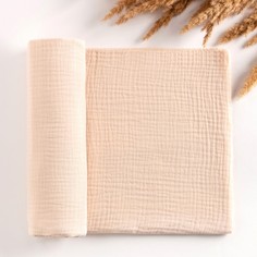Пеленка муслиновая Крошка Я "Beige", 135х100 см, двухслойная, 100 % хлопок