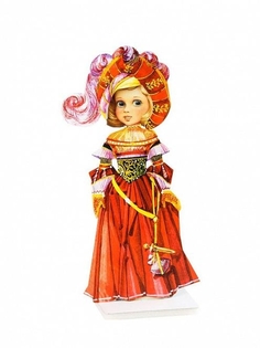 Игровой набор для девочек из картона: (наряжай - и играй). Кукла "Маскарад" Умная Бумага
