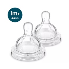 Соска Philips Avent силиконовая Anti-colic с медленным потоком с 1 мес. 2 шт. SCY762/02