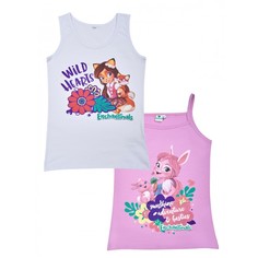 Майка детская Enchantimals КМ-1Д21 2 шт розовый-белый, 98