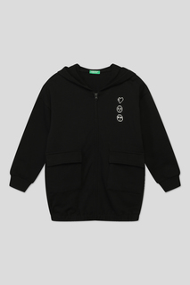 Толстовка Benetton 3J68C502S, черный, XL
