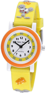 Детские наручные часы Тик-Так Н104-2 желтые мыши