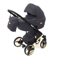 Коляска детская 2 в 1 Ray Ultra Gold черный замш