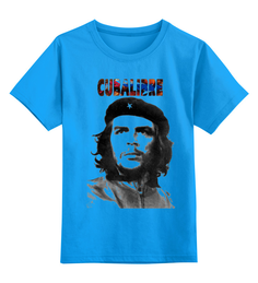 Детская футболка Printio Cuba libre, hasta la. victoria siempre! цв.голубой р.140