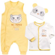 Комплект одежды детский Bembi КП186 цв. белый; желтый р. 56 БЕМБi