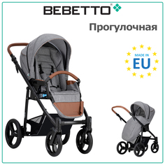 Прогулочная коляска Bebetto Nico 03, серый, рама черная