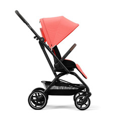 Cybex Easy S Twist+ 2 Коляска прогулочная, рама Black, Hibiscus Red с бампером