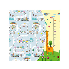 Детский развивающий коврик Noblesse складной двусторонний термоковрик для ползания и игры