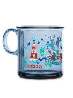 Чашка для кормления BABOO 170мл антискольз дно Marine 12м+ син