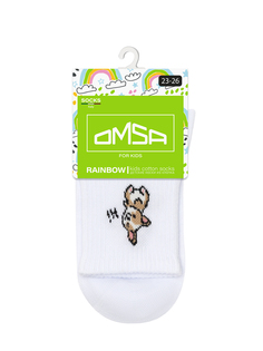 Носки детские Omsa Calzino 21P73, Bianco/Blu Сhiaro/Giallo/Grigio Melange, 38