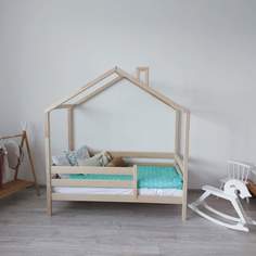 Детская кровать домик Mi-Gusta Futuras, 189x69x89, береза, без покраски, без ящиков 100046