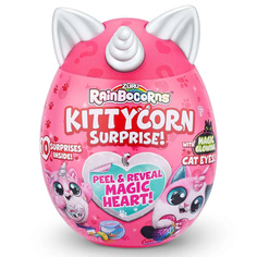 Игровой набор Zuru Rainbocorns Kittycorn Surprise, сюрпризы в яйце, белые ушки и рог
