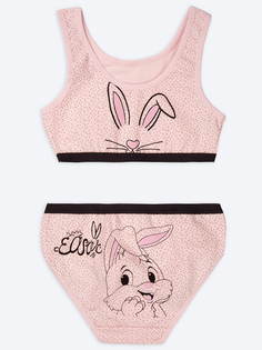 Комплект нижнего белья детский Donella DN1871922RT, горох, розовый, 122