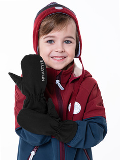 Варежки детские NIKASTYLE 14л12624, черный, 14