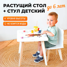 Комплект мебели растущий Klikkin Мишки, стул и стол