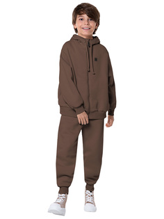Костюм спортивный детский NIKASTYLE 7т13324, коричневый, 128