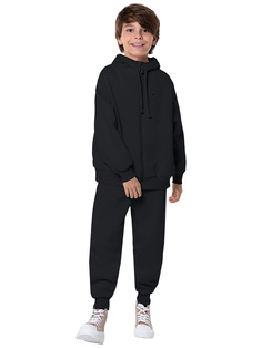 Костюм спортивный детский NIKASTYLE 7т13324, черный, 140