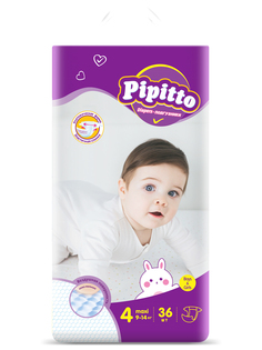 Подгузники Pipitto №4 9-14кг 36 шт