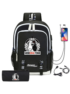 Рюкзак детский StarFriend Медведь Монокума, 17 л, USB Jack 2 провода, 29х14х42 см