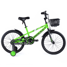 Велосипед детский двухколесный Rocket, рост 120-135 см, колеса 20 Rocket 100, зеленый