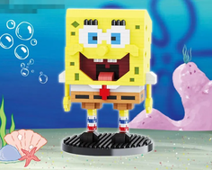 Конструктор 3d, из мини блоков, Губка Боб No Brand