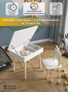 Комплект детской мебели MEBEL GROMOV Стол-пенал и стул классический