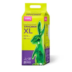 Подгузники-трусики lubby ультратонкие LIGHT размер XL 14-18 кг 38 шт/31551