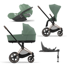 Коляска Cybex Priam IV 4 в 1 шасси IV Rose Gold/Leaf Green