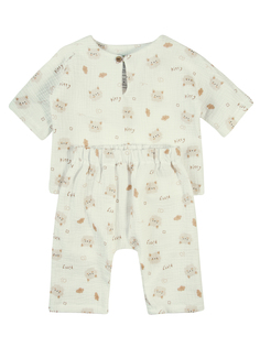 Комплект одежды детский Сонный гномик Самурай 04, молочный, 80