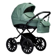 Коляска 2в1 Indigo Baby Special Plus 14, шалфей, 05