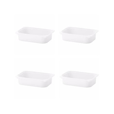 Набор контейнеров IKEA Trofast для игрушек 42х30х10 см, белый 4 шт