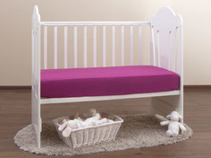 Простыня на резинке Хлопковый Край в детскую кроватку фиолетовый